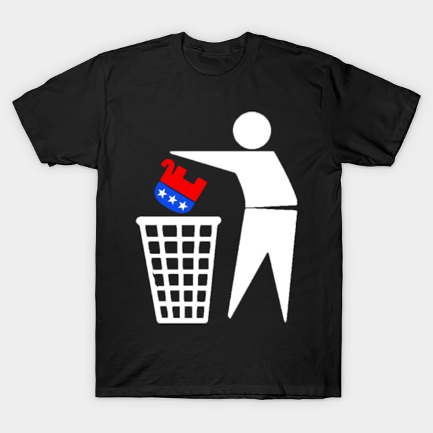 Toss the GOP in the trash T-Shirt by skittlemypony